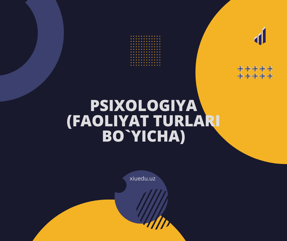 Psixologiya (faoliyat turlari bo`yicha)